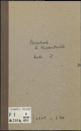 Zivilstandsregister der katholischen Gemeinde Herzebrock, Kreis Wiedenbrück (GAHT 1810-1811) (Gemeinde: katholische Gemeinde Herzebrock)
