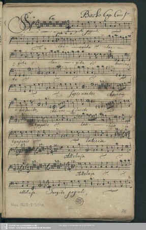 Basso Cap. Coro 1. [Schreiber: Jacobi, Samuel]