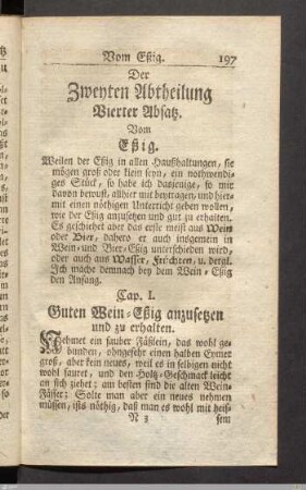 Vom Eßig.