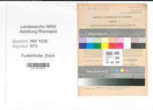 Entnazifizierung Erich Furtenhofer , geb. 25.06.1904 (Ingenieur)