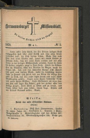 No. 5. Mai. 1878.