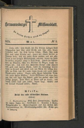 No. 5. Mai. 1878.