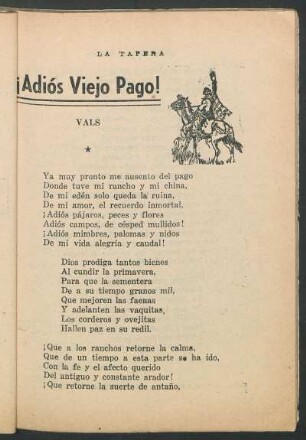 ¡Adiós Viejo Pago! : Vals