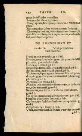 De Ponderibus Et mensuris ...