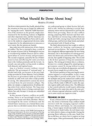 What should be done about Iraq?