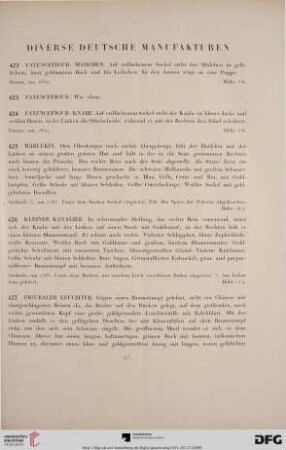 Diverse Deutsche Manufakturen (Nr. 422-472)