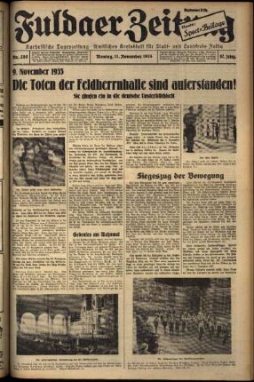 Ausgabe vom Montag, den 11. November 1935.