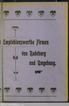 Empfehlenswerthe Firmen von Radeburg und Umgebung