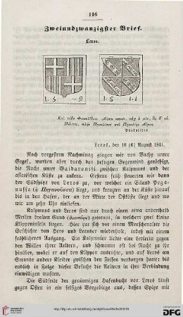 Zweiundzwanzigster Brief: Lexos