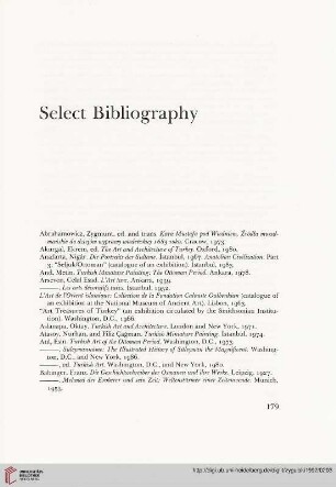 Select Bibliography