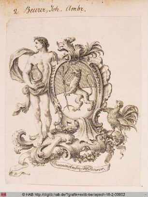 Exlibris des Johann Ambrosius Beurer