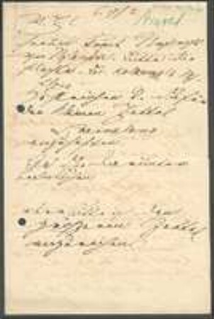 Brief von Ferdinand Christian Gustav Arnold an Unbekannt