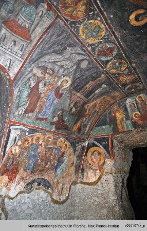 Die Ausmalung der Grabkapelle : Szenen aus dem Leben Christi: Die Auferweckung des Lazarus, der Einzug in Jerusalem, Pfingsten