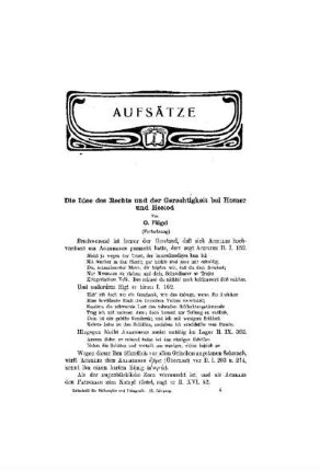 Die Idee des Rechts und der Gerechtigkeit bei Homer und Hesiod : (Fortsetzung)