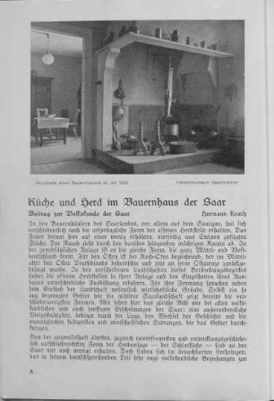 Küche und Herd im Bauernhaus an der Saar.