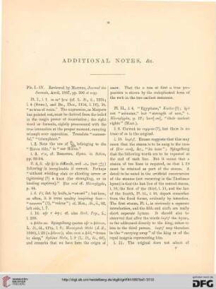 Additional notes, &c.