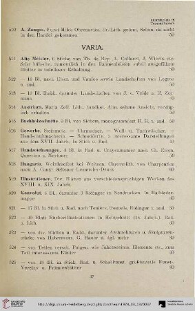 Varia (Nr. 511-536)
