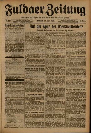 Ausgabe vom Mittwoch, den 28. Juni 1922.