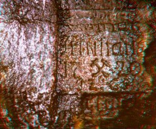 Vortriebstafel von 1720 im Alten Tiefen Fürstenstolln