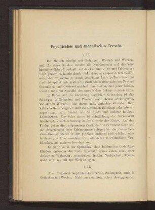 Psychisches und moralisches Irrsein