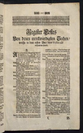 (413-420), Register des ersten Theils