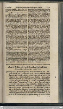 Die Predigten über den sechs und achtzigsten Psalm