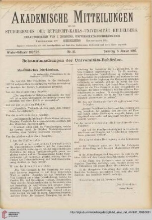 Nr. 10 (8. Januar 1898)