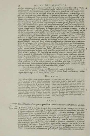 XCVII. Caroli Calvi item Praeceptum, quo villam Scindelicias monachis Dionysianis attribuit.