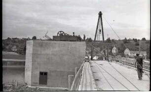 Aldingen, Wehr im Bau, Windwerkmontage
