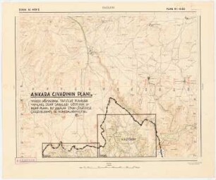 Gesamtbebauungsplan Ankara. Umgebung von Ankara: Karte 1:25000