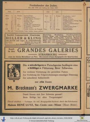 Festkalender der Juden.