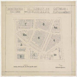 Belegungspläne Charlottenburg (kartoniert) Südwestkirchhof Stahnsdorf - Gartenblock I, Feld 1-4a,5-7 Wahlstellen