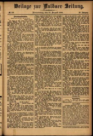 Zweite Ausgabe vom Donnerstag, den 27. August 1896.