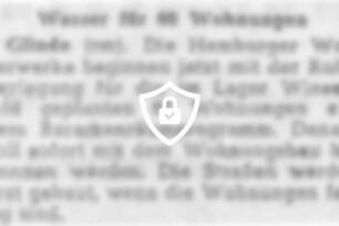 Wasser für 60 Wohnungen