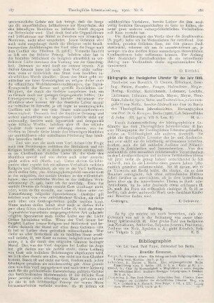 188 [Rezension] Bibliographie der theologischen Literatur für das Jahr 1900