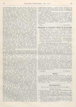 188 [Rezension] Bibliographie der theologischen Literatur für das Jahr 1900