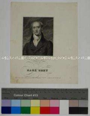 Porträt des britischen Politikers Charles Grey, 2nd Earl Grey - Blatt Nr. 78 aus Meyers Conversationslexikon