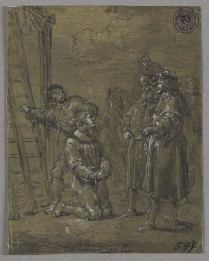 Eulenspiegel rettet sich vom Galgen, aus: "Geschichte des Till Eulenspiegel"