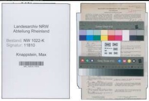 Entnazifizierung Max Knappstein , geb. 21.11.1897 (Schlosser)