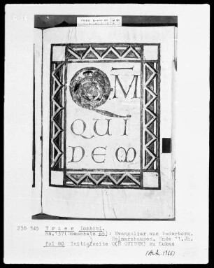 Evangeliar: Initiale Q