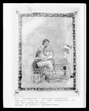 Evangeliar — Der Evangelist Lukas, Folio 196