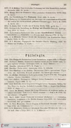 Philologie (Nr. 3586 - 3635)