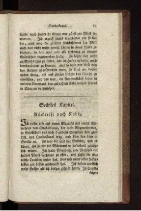 Sechstes Kapitel. Rückreise nach Kadiz