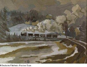 Landschaft mit Kleinbahn