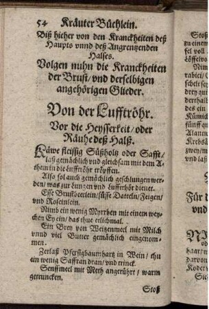 Kranckheiten der Brust/ und derselbigen angehörigen Glieder