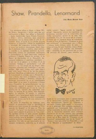 Shaw, Pirandello, Lenormand