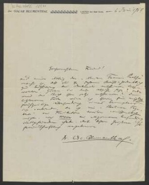 Brief an Unbekannt : 06.06.1914