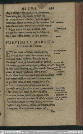 Pub. Virgilii Maronis Ciris ad Messalam