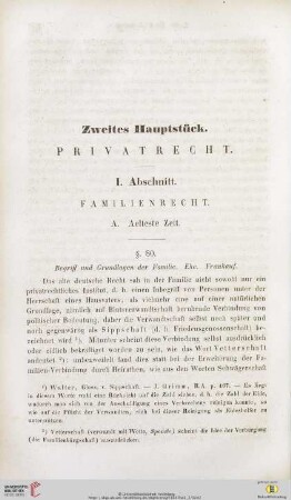 Zweites Hauptstück: Privatrecht