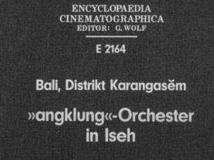 Bali, Distrikt Karangasem - »angklung«-Orchester in Iseh